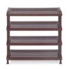 Nilkamal Multipurpose Plastic Open Shoe Rack (Maroon)