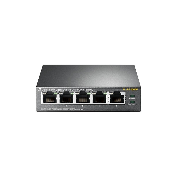 TP-Link 5 Port Gigabit Desktop Switch 4 Port PoE 65W (TL-SG1005P)