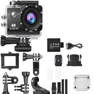 Ausha 30fps Action Camera 4K Vlog Camera
