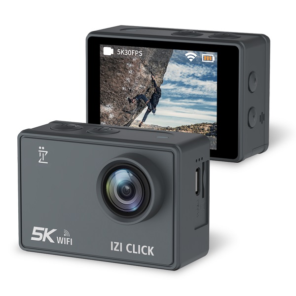 IZI CLICK 5K 30FPS Ultra HD 50MP Action Camera 2″ LCD Screen, Hyper EIS Stabilization