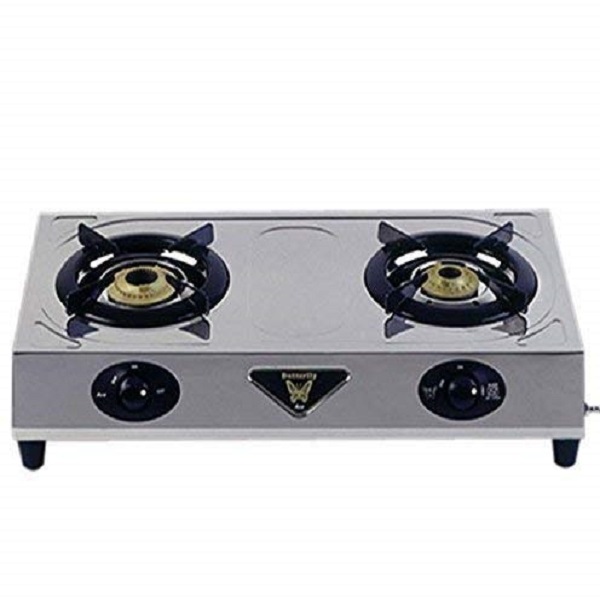 Butterfly Ace 2 Burner Gas Stove Stainless Steel