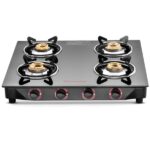 Butterfly Quadro 4B Stove ABS Knobs, Brass Burners