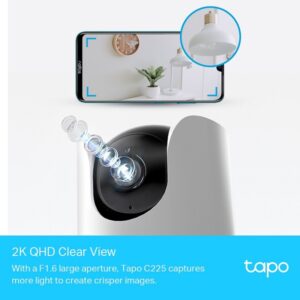 TP-Link Tapo C225 4MP 2K QHD 1440p Pan/Tilt WiFi Smart Security Camera