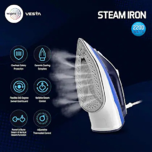 Wipro Vesta 2200W Steam Iron with Steam Burst