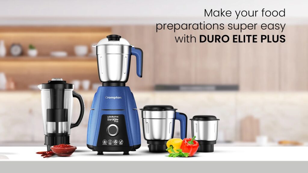 Crompton DuroElite Plus 800W 4 Jars Mixer Grinder