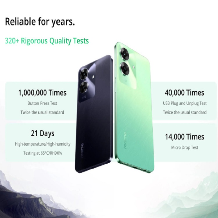 realme C61 4G Mobile 32 MP Dual Rear Camera 5000 mAh Battery Safari Green