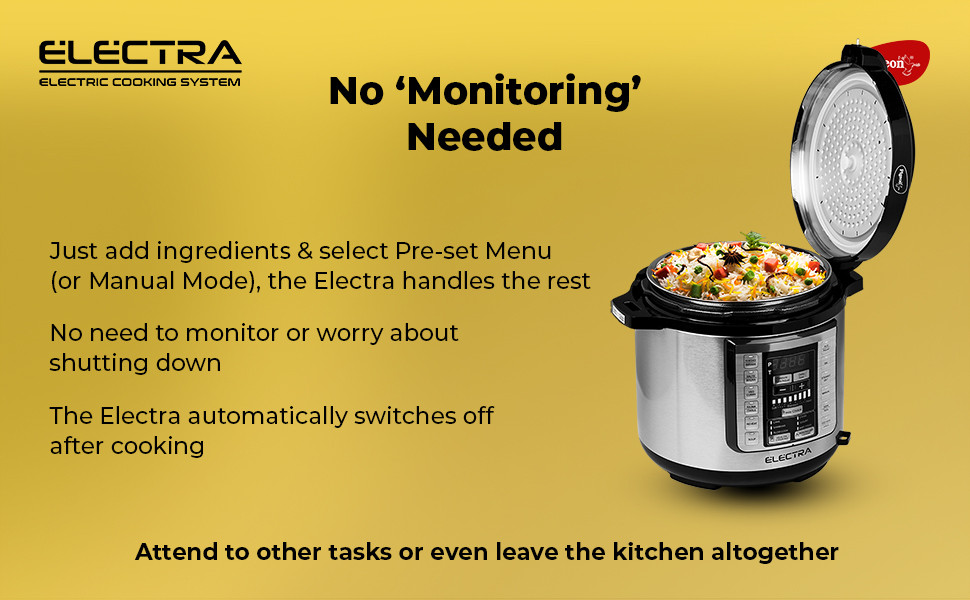 Pigeon By Stovekraft Electra Smart 3 Litre Electric Pressure Cooker