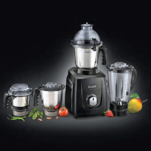 SUJATA MG03 1000W Mixer Grinder 3 Jars steel & 1 Glass Jar Black