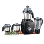 SUJATA MG03 1000W Mixer Grinder 3 Jars steel & 1 Glass Jar Black