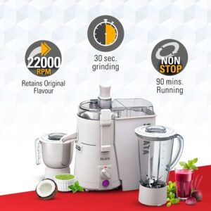 Sujata Powermatic Plus Juicer Mixer Grinder 900 Watts, 22000 Rotations Per Min