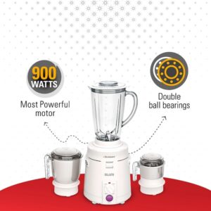 Sujata Supermix 900 Watts Mixer Grinder, 22000 Rotations Per Min