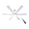 HAVAI Spinel Ceiling Fan Bldc  Motor, 35W, 6 Blades, 1200Mm Blade With Remote 9W Led 5 Stars - Pearl White