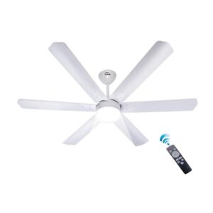 HAVAI Spinel Ceiling Fan Bldc Motor, 35W, 6 Blades, 1200Mm Blade With Remote 9W Led 5 Stars Pearl White