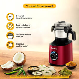Atomberg Zenova Mixer Grinder Intelligent BLDC Motor 4 Jars including Chopper