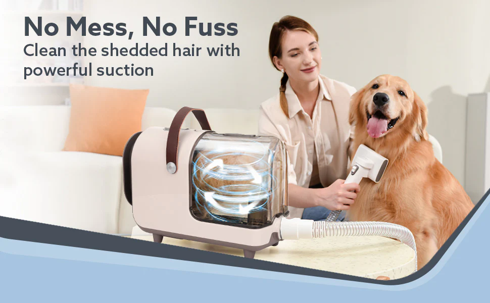 AGARO Supreme Pet Grooming Kit, Vacuum Suction, Picks up 99% Pet Hair