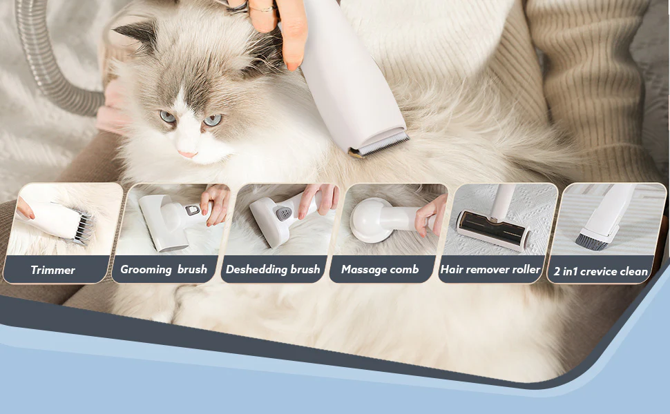 AGARO Supreme Pet Grooming Kit, Vacuum Suction, Picks up 99% Pet Hair