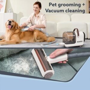 AGARO Supreme Pet Grooming Kit, Vacuum Suction, Picks up 99% Pet Hair