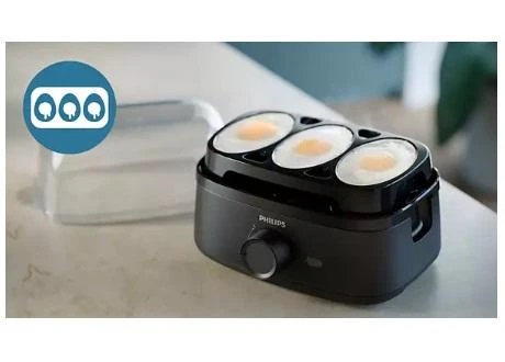 Philips HD9137-90 400W Egg Boiler – 6 Eggs Capacity, 3 Boiling Modes, Compact Design