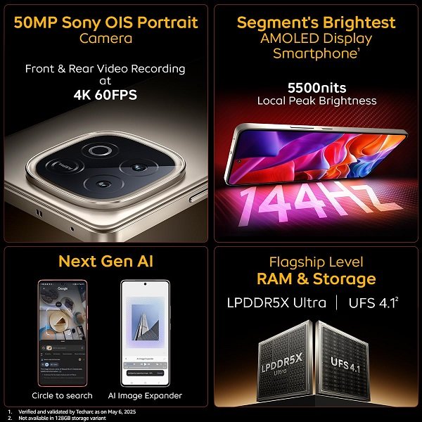 iQOO Neo 10 Snapdragon 8s Gen 4 & SuperComputing Chip, 7000mAh Battery Smartphone Titanium Chrome Color