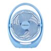 Bajaj Pygmy Go Mini Fan 178mm, Rechargeable LED Fan, 4hr Backup, Blue Color