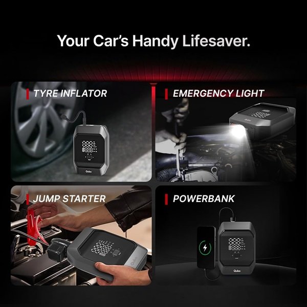 Qubo Dual Mode Jump Starter with Digital Air Compressor