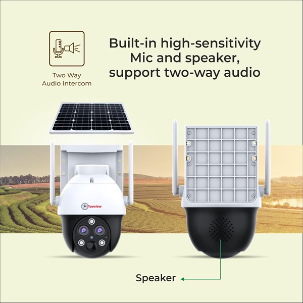 Trueview 3+3MP Wireless 4G Solar Security Camera 