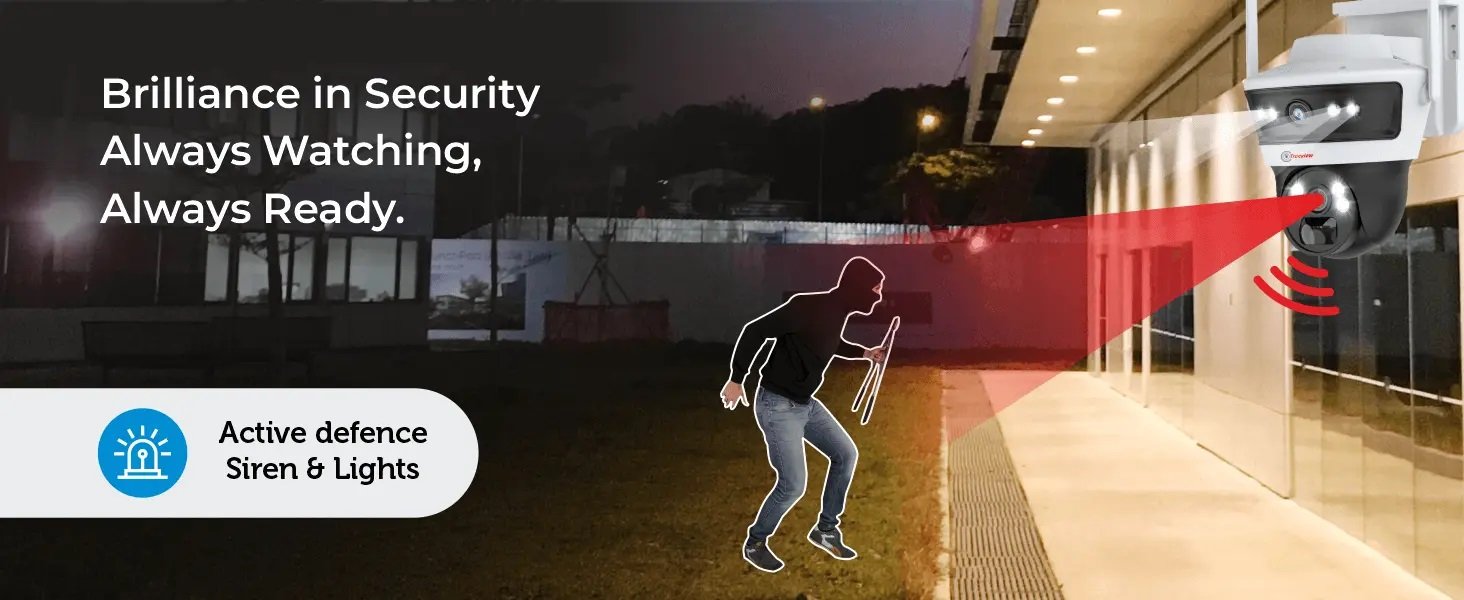 Trueview 3+3MP Wireless 4G Solar Security Camera (1296p) – Outdoor Waterproof CCTV with 2-Way Talk 