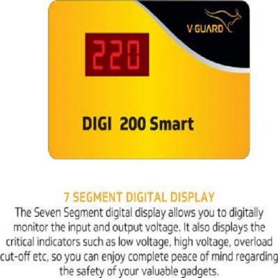V-Guard Digi 200 Smart Voltage Stabilizer For TV + Set Topbox + Home Theatre